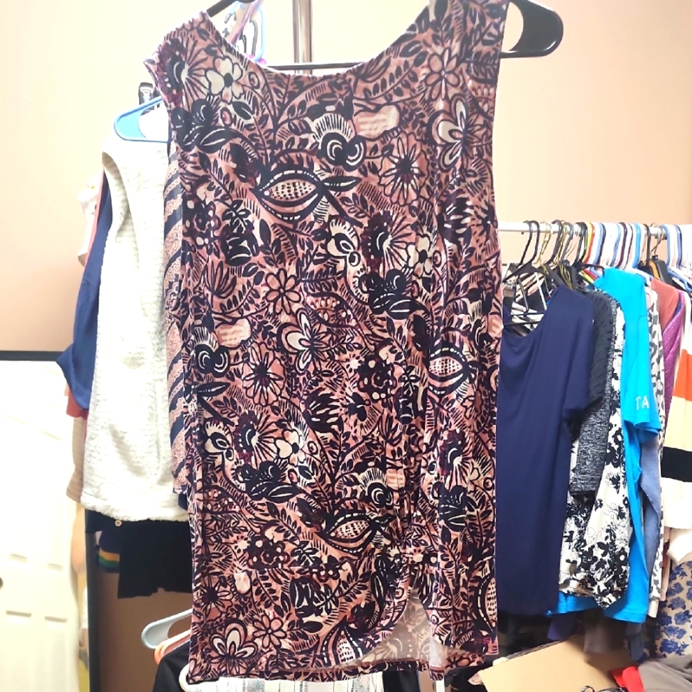 Floral Sleeveless Top By Loft Size XL